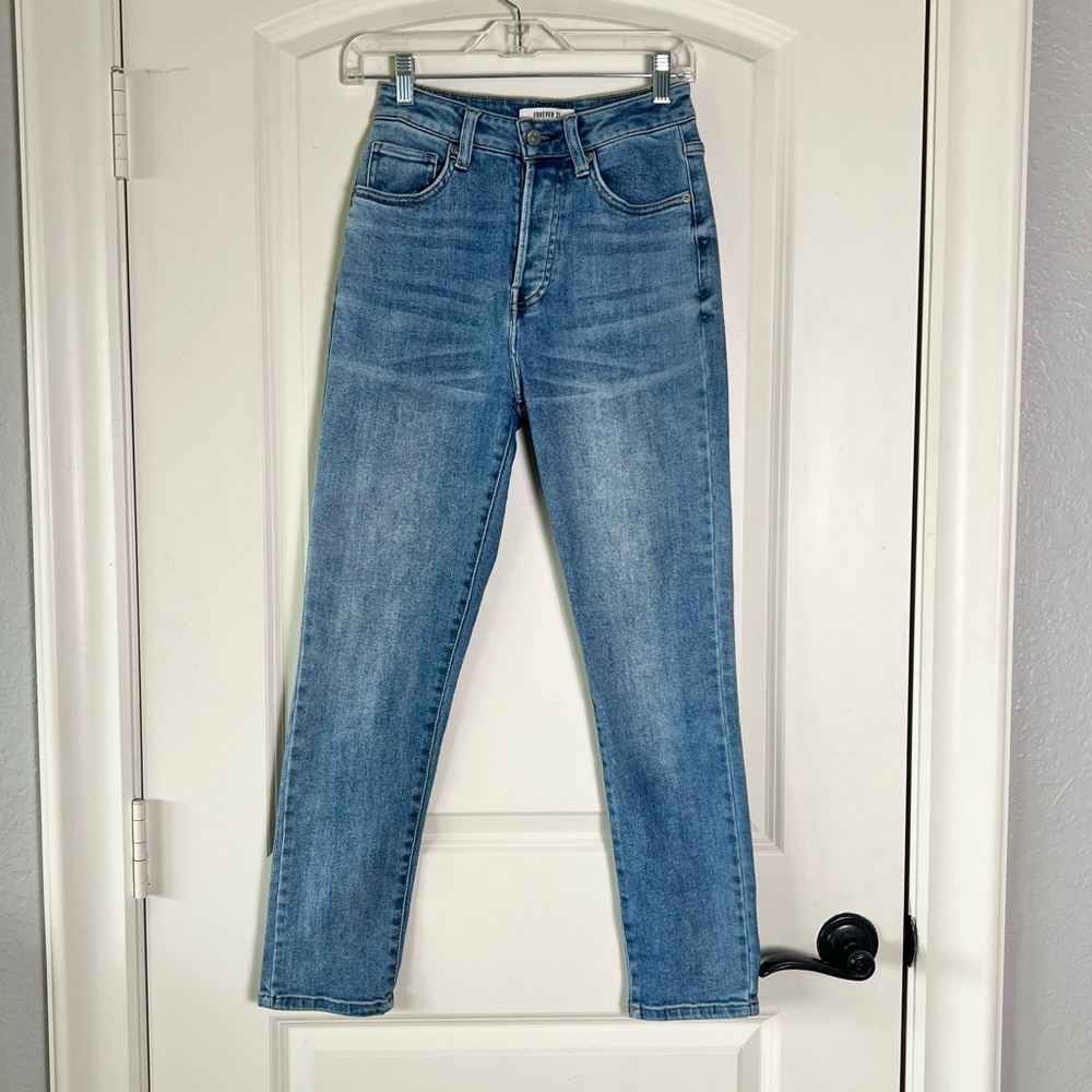 Forever 21 Button Fly Skinny Jeans